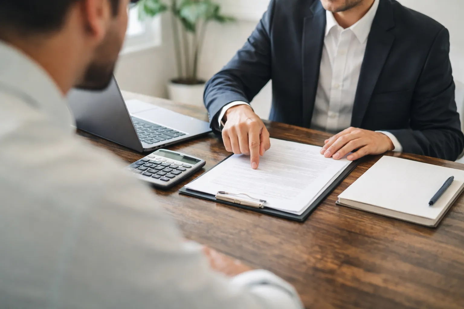 Mortgage adviser explaining remortgage affordability checks and documents.